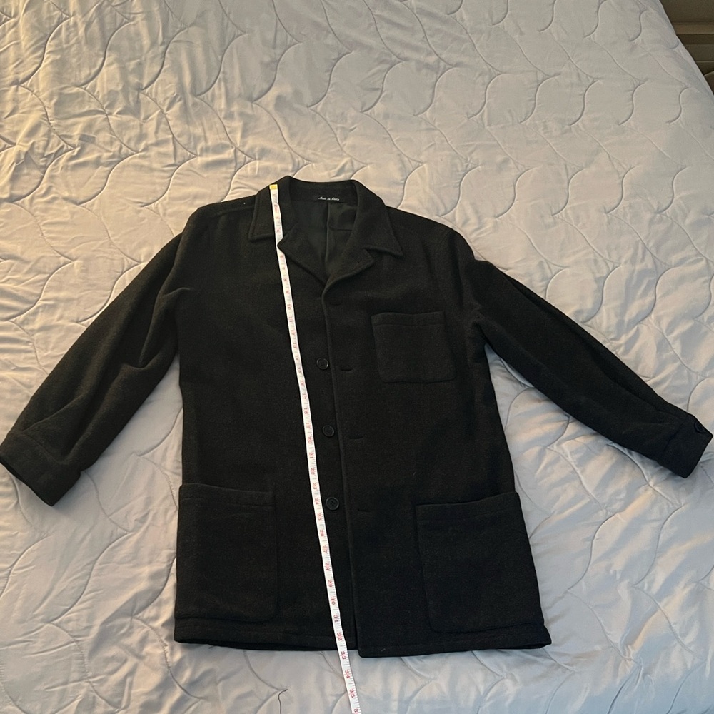 Movimento (Made in Italy) Black Button-Up Coat